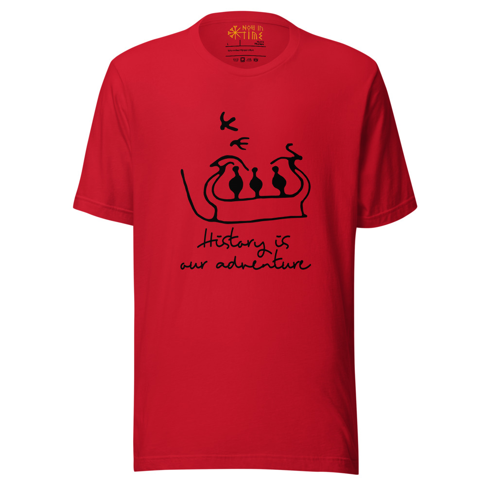 34ab647ab4133fa58cb8ec1d4de04871.jpg History is our adventure (Prehistoric Ship with Birds) - Unisex premium t-shirt - Image 7