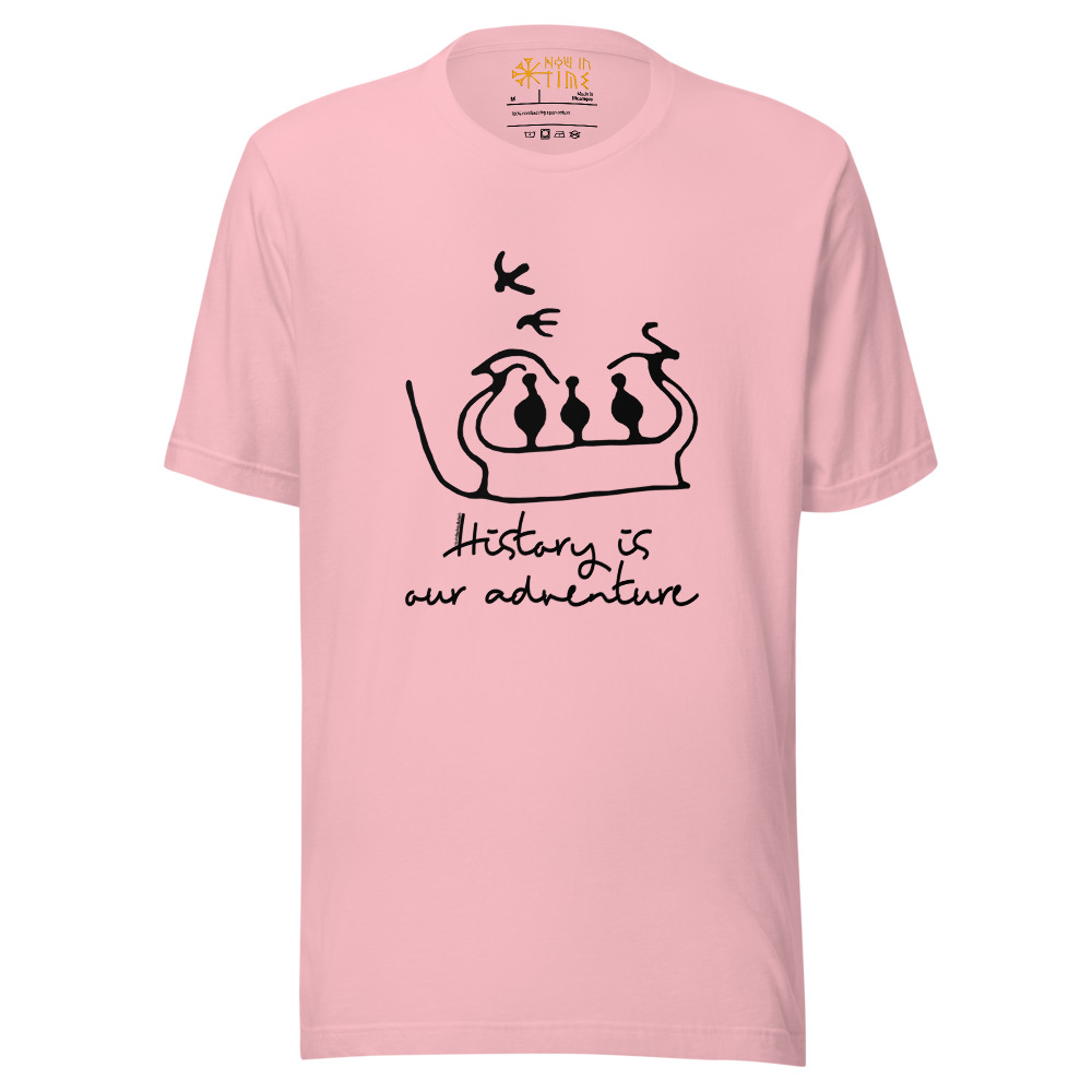 4e48c4948aa3ed78fbbf894dfc92f429-2.jpg History is our adventure (Prehistoric Ship with Birds) - Unisex premium t-shirt - Image 32