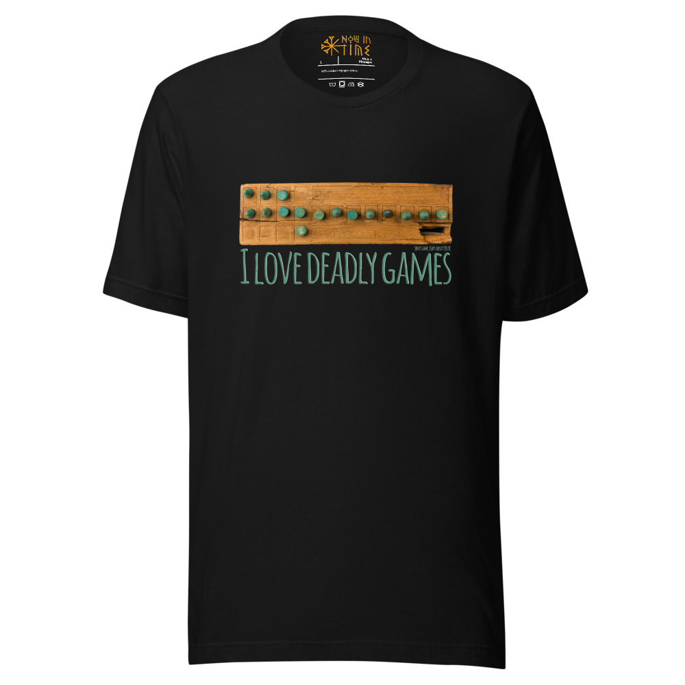 55e9a5fba2b95edcc78d81c34bda5cb2.jpg I love deadly games (Ancient Egyptian Senet Game) - Unisex premium t-shirt - Image 31