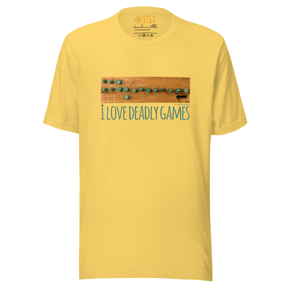 6f60c25178b71ce220133596166c522f.jpg I love deadly games (Ancient Egyptian Senet Game) - Unisex premium t-shirt - Image 13