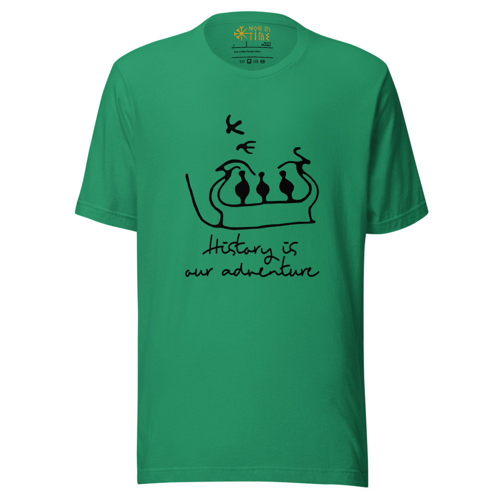 7c97d4da9bdc1d49b9774fb089e6c7fe.jpg History is our adventure (Prehistoric Ship with Birds) - Unisex premium t-shirt - Image 19