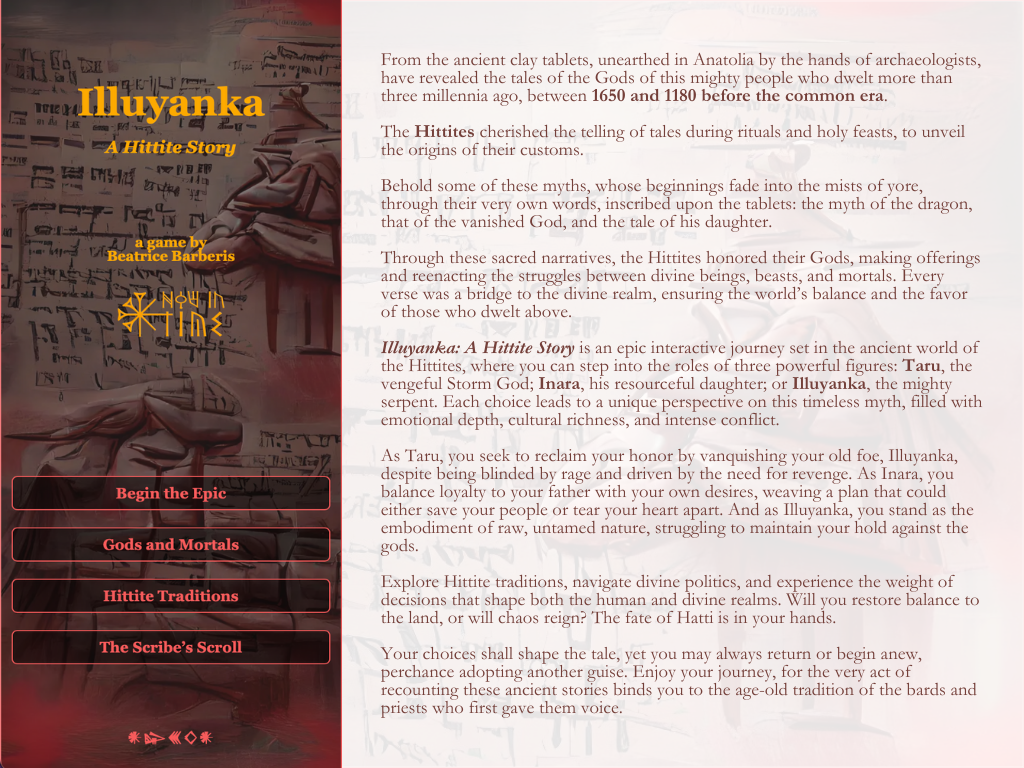 illuyanka: a hittite story html video game illuyanka: a hittite story html video game
