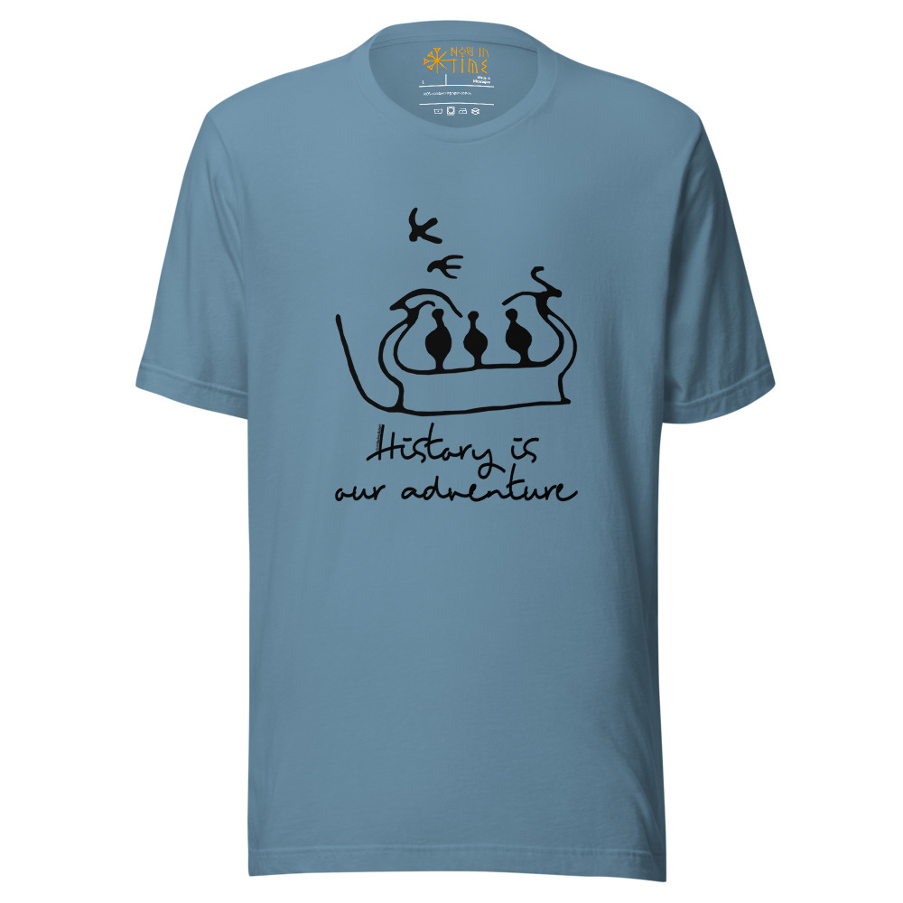 c6538105fbf3c89d7497983f63d0701c.jpg History is our adventure (Prehistoric Ship with Birds) - Unisex premium t-shirt - Image 23