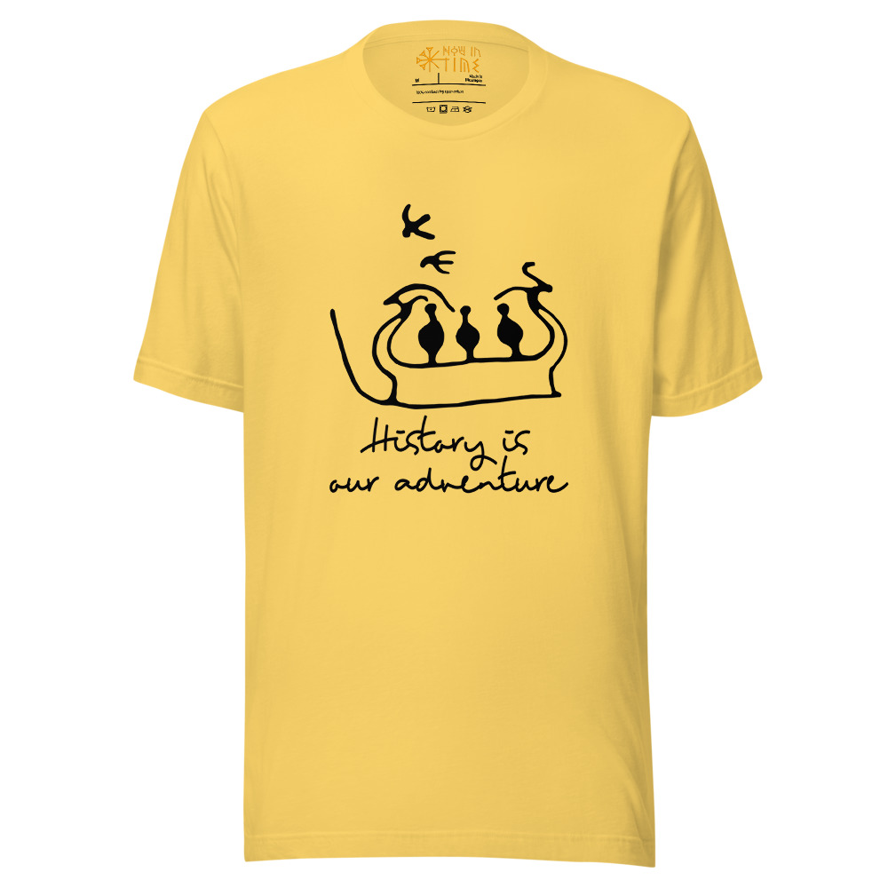 c9334ef0abdaaceafb6c0abf6a83ce43.jpg History is our adventure (Prehistoric Ship with Birds) - Unisex premium t-shirt - Image 14