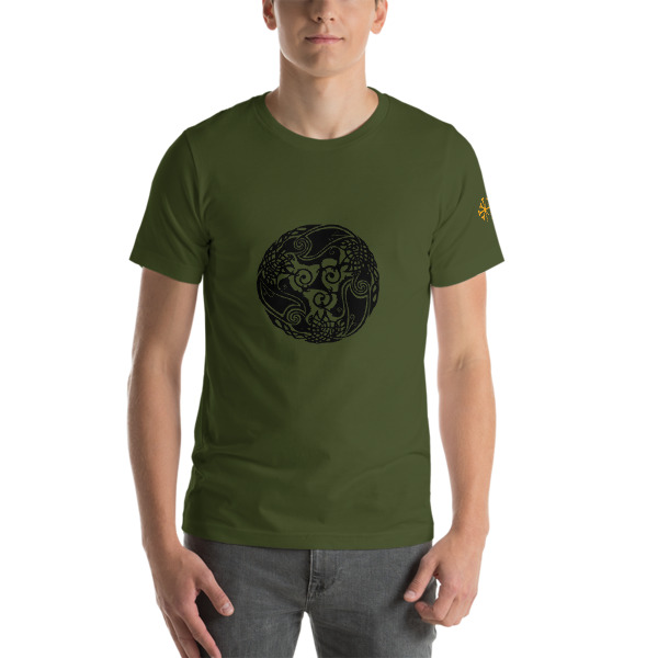 cfedec3eebca8ae49f75137d6edf95bd.jpg Morrigan’s crows - Short-Sleeve Unisex T-Shirt - Image 2