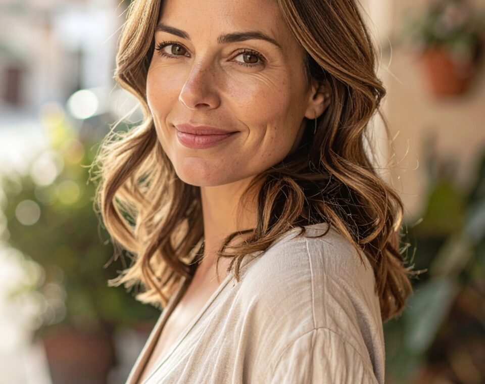 firefly a warm, approachable woman in her mid 30s with a gentle, thoughtful expression. natur 711717 2